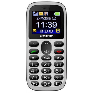 Tlačítkový telefon Aligator A510 bílo-černá