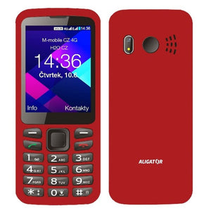 Tlačítkový telefon Aligator BS500 Senior LTE, červená