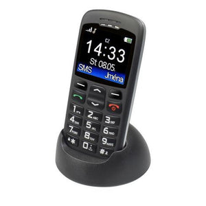 Tlačítkový telefon pro seniory Aligator A670, černá