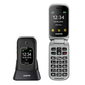 Tlačítkový telefon pro seniory Aligator V650, véčko, černá