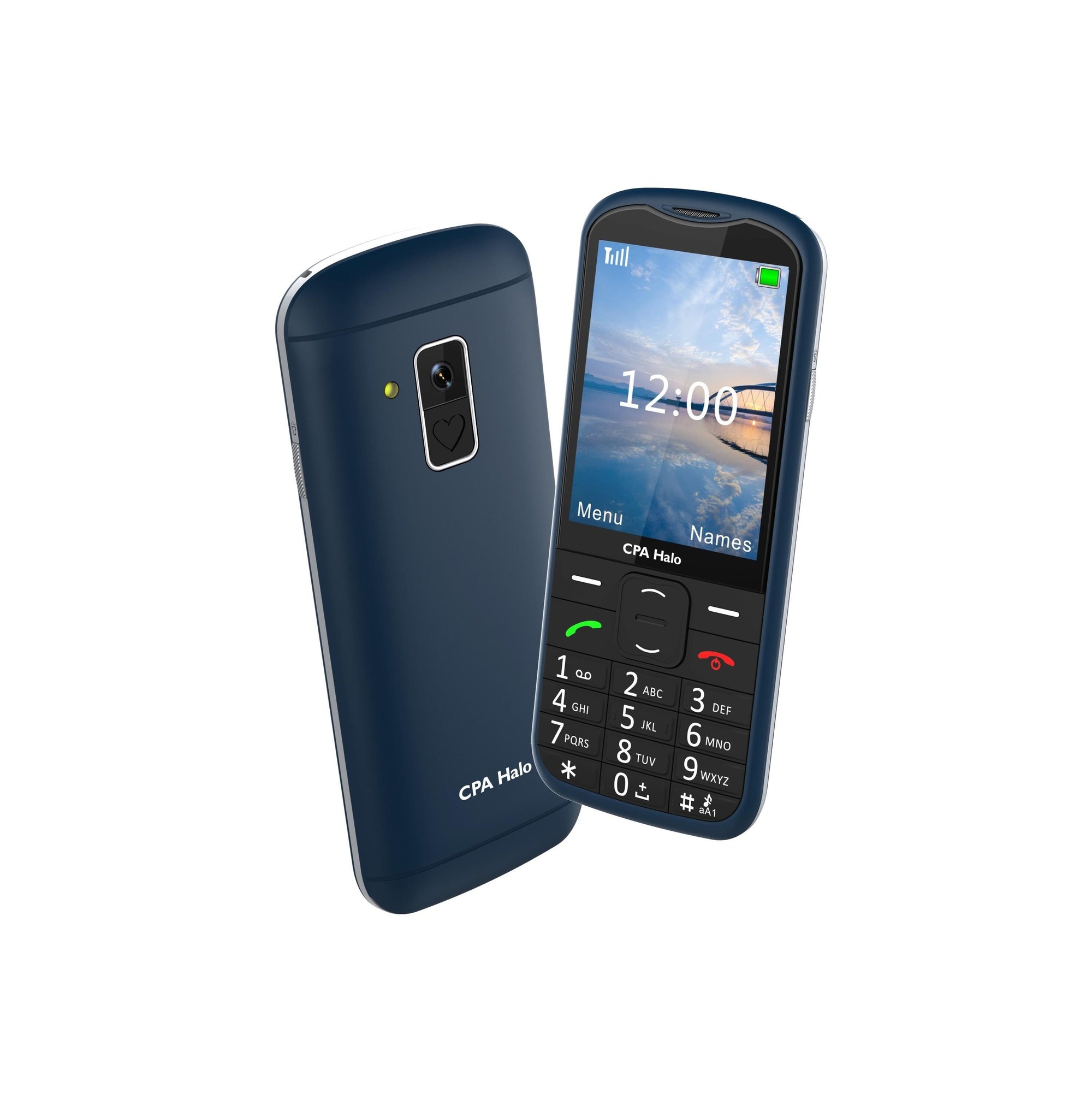 Tlačítkový telefon pro seniory CPA Halo 18, modrá