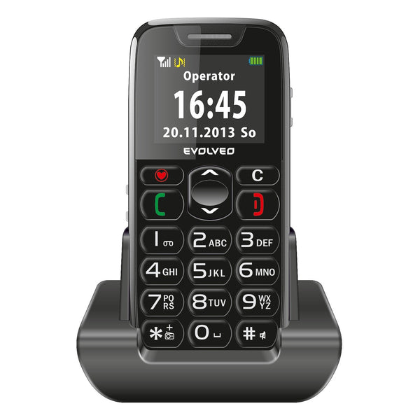 Levně Tlačítkový telefon pro seniory Evolveo EasyPhone EP-500, černá