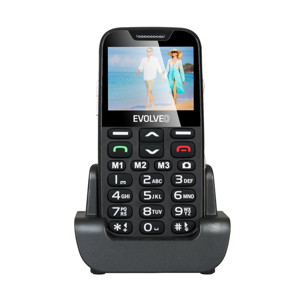 Levně Tlačítkový telefon pro seniory Evolveo EasyPhone XD, černá