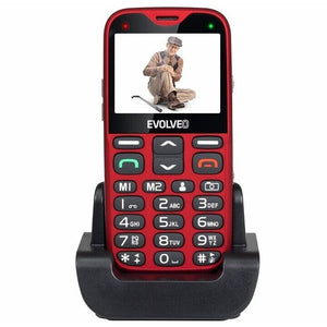 Tlačítkový telefon pro seniory Evolveo EasyPhone XG, červená