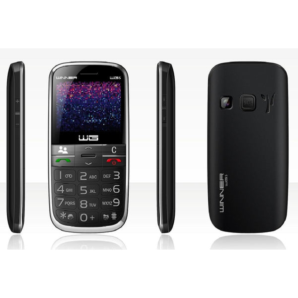 Levně Tlačítkový telefon pro seniory Winner WG15, černá