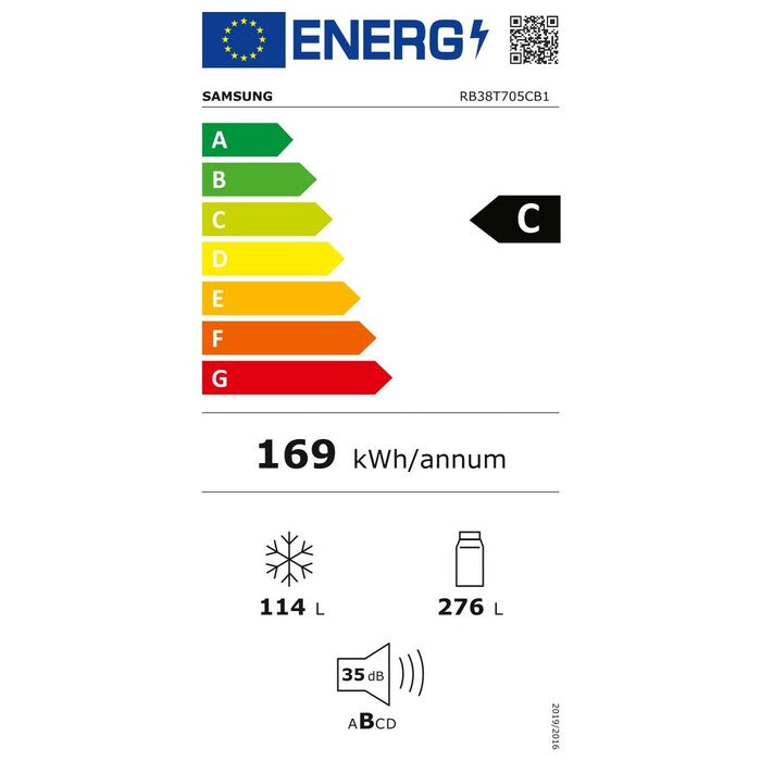 Kombinovaná chladnička Samsung RB38T705CB1/EF, 273/112l