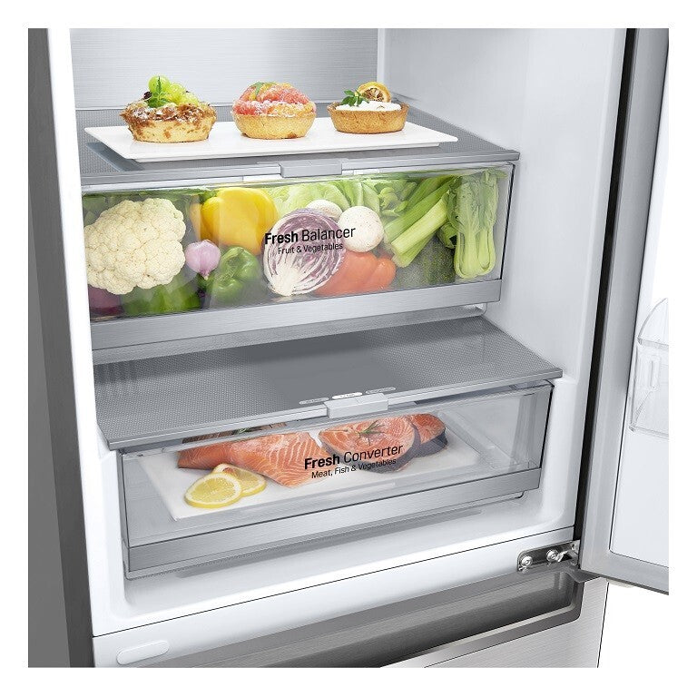 Kombinovaná lednice s mrazákem dole LG GBB92STBAP, A