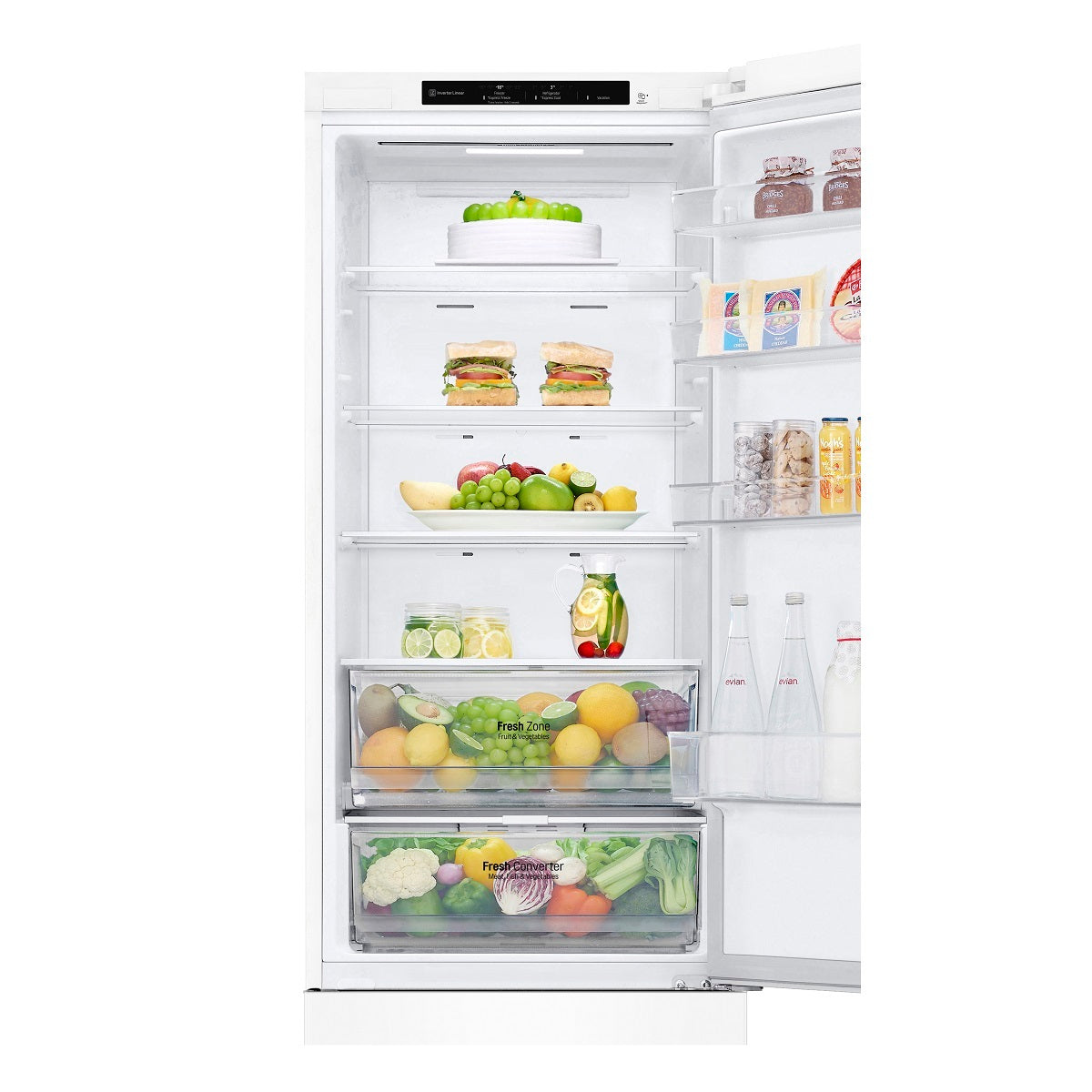 Kombinovaná lednice s mrazákem dole LG GBP62SWNBC