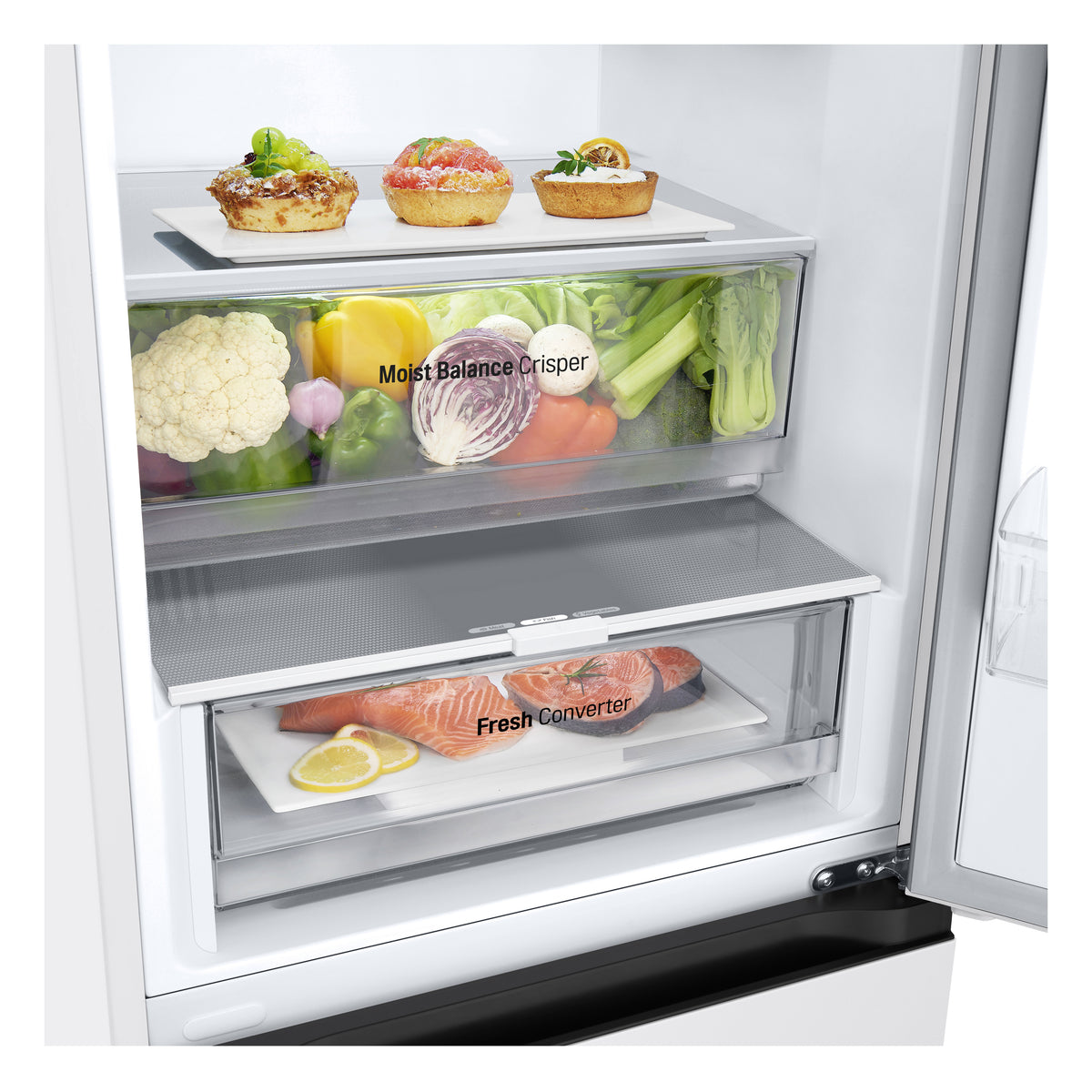 Kombinovaná lednice s mrazákem dole LG GBV3100CSW