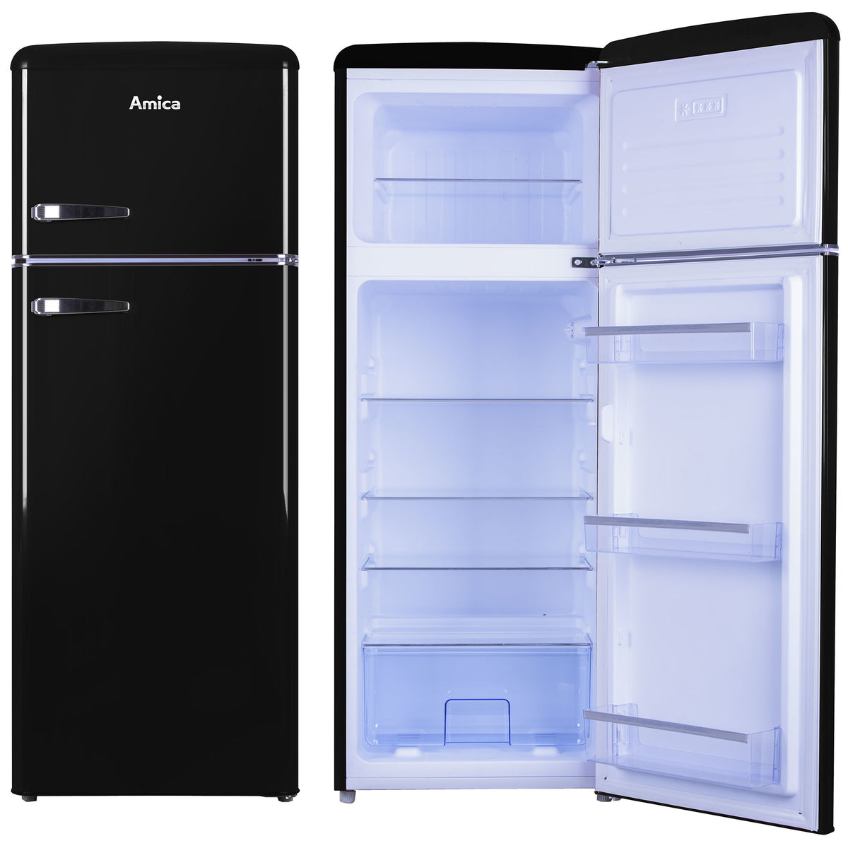 Kombinovaná lednice s mrazákem nahoře Amica VD 1442 AB