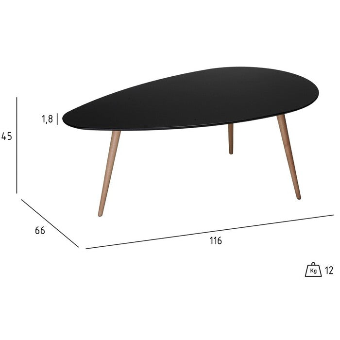 Konferenční stolek Gert - velký (černá)
