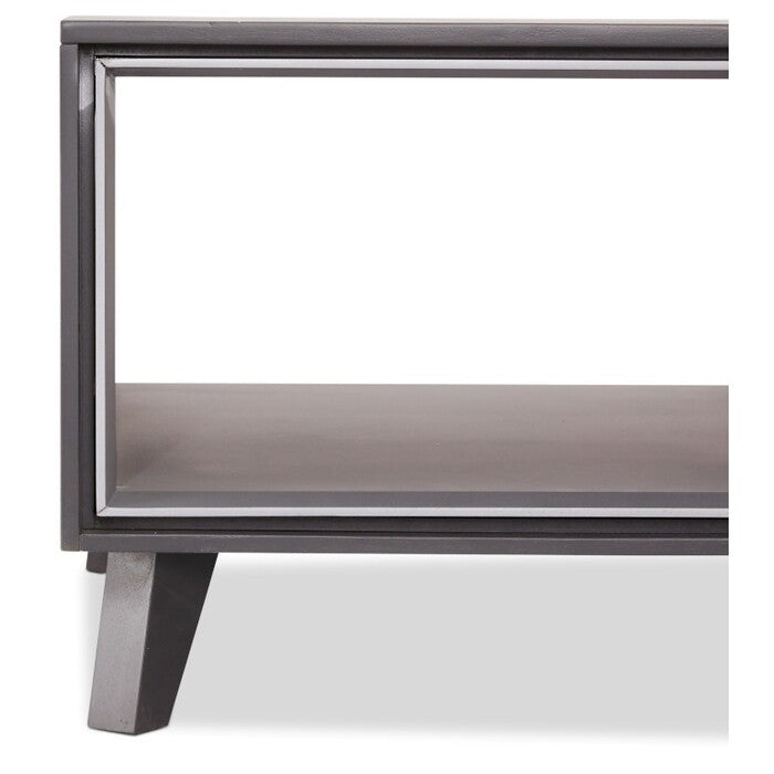 Konferenční stolek Hakon - 120x45x75 cm (hnědá, šedá)
