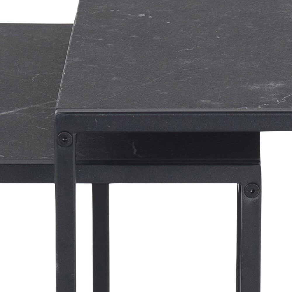 Konferenční stolek Ponaro - set 2 kusů (černá)