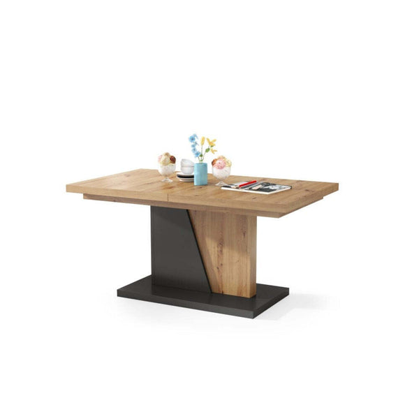 Levně Konferenční stolek rozkládací Flox 2 (dub artisan, antracit)