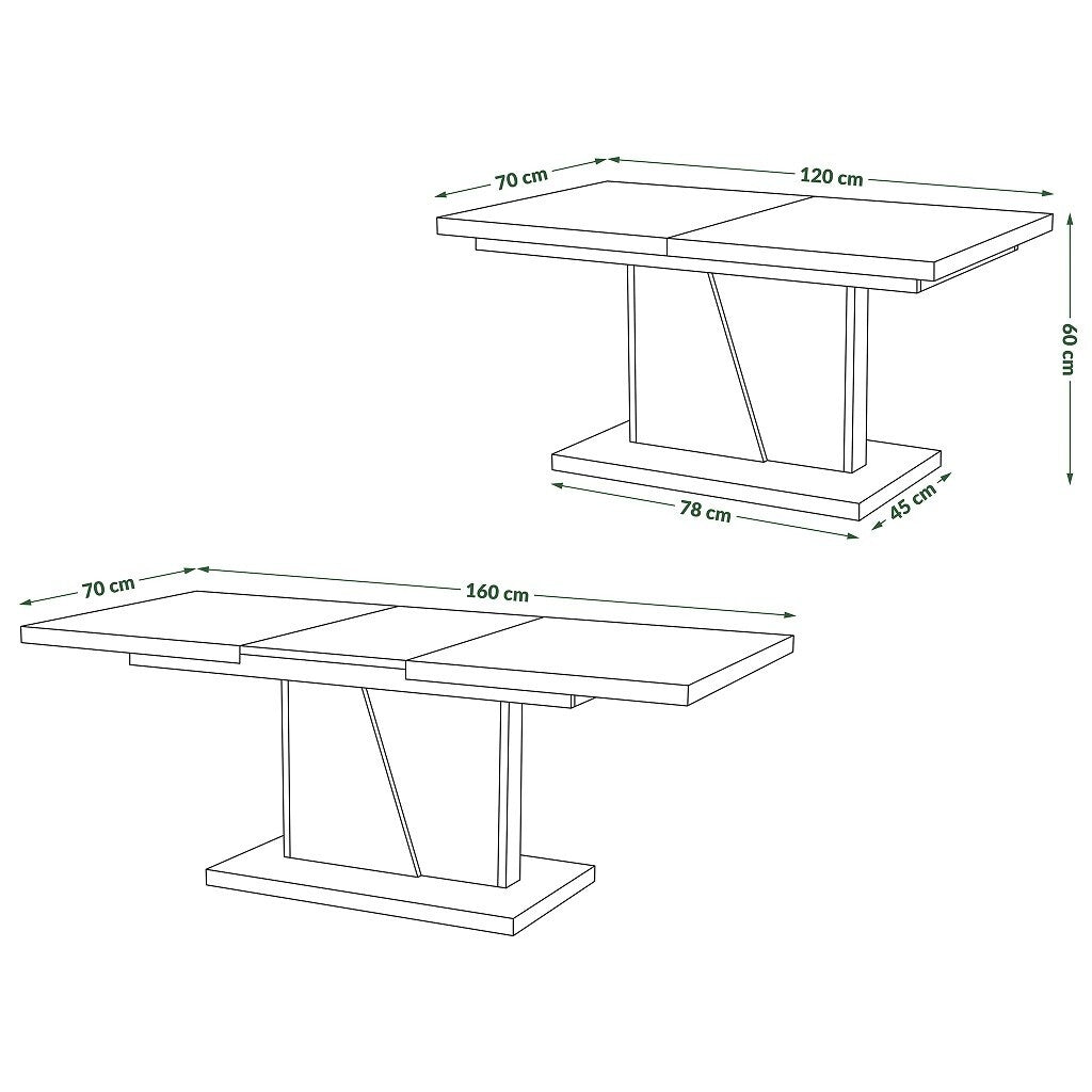 Konferenční stolek rozkládací Flox 2 (dub artisan) - PŘEBALENO