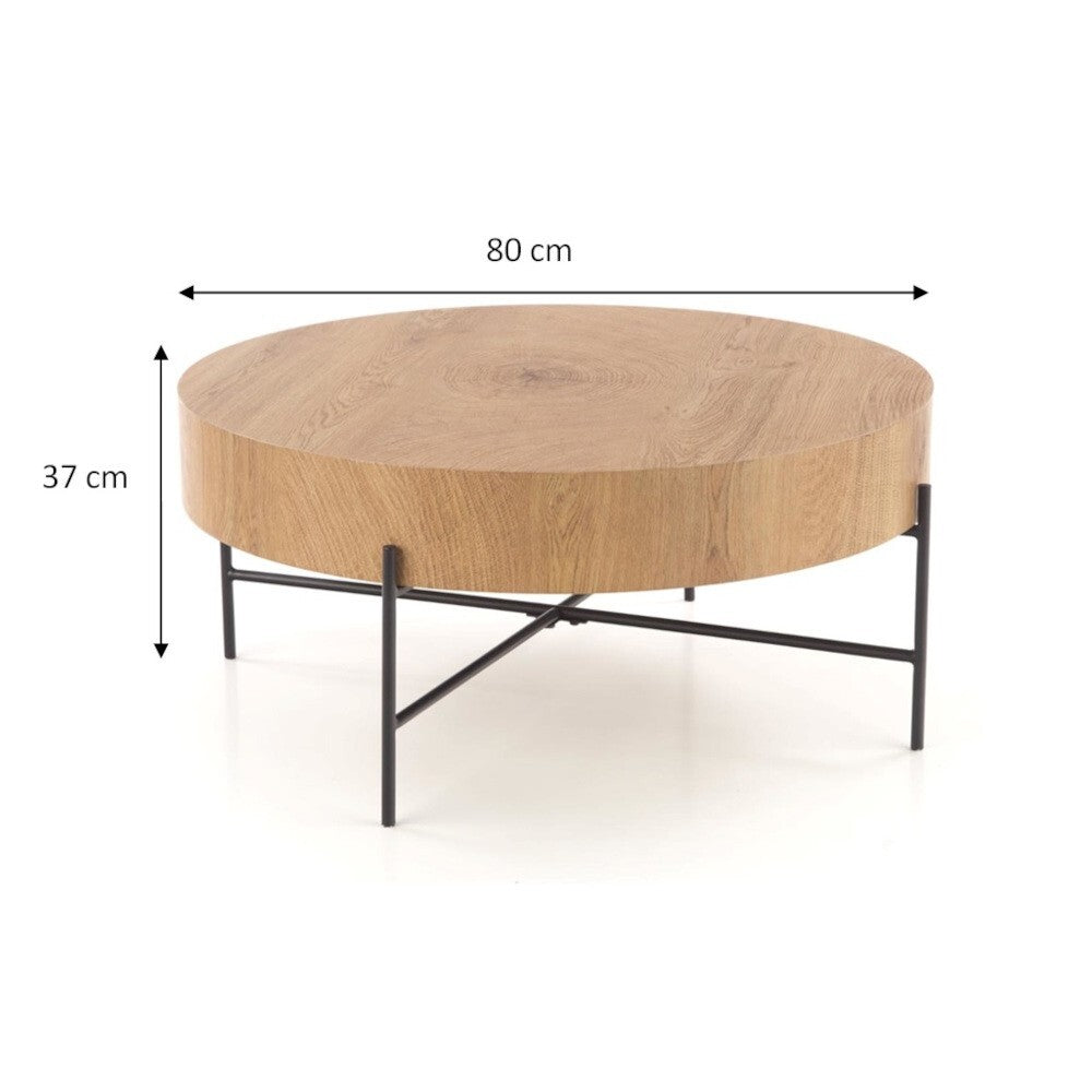 Konferenční stolek Wald (80x37 cm, černá)