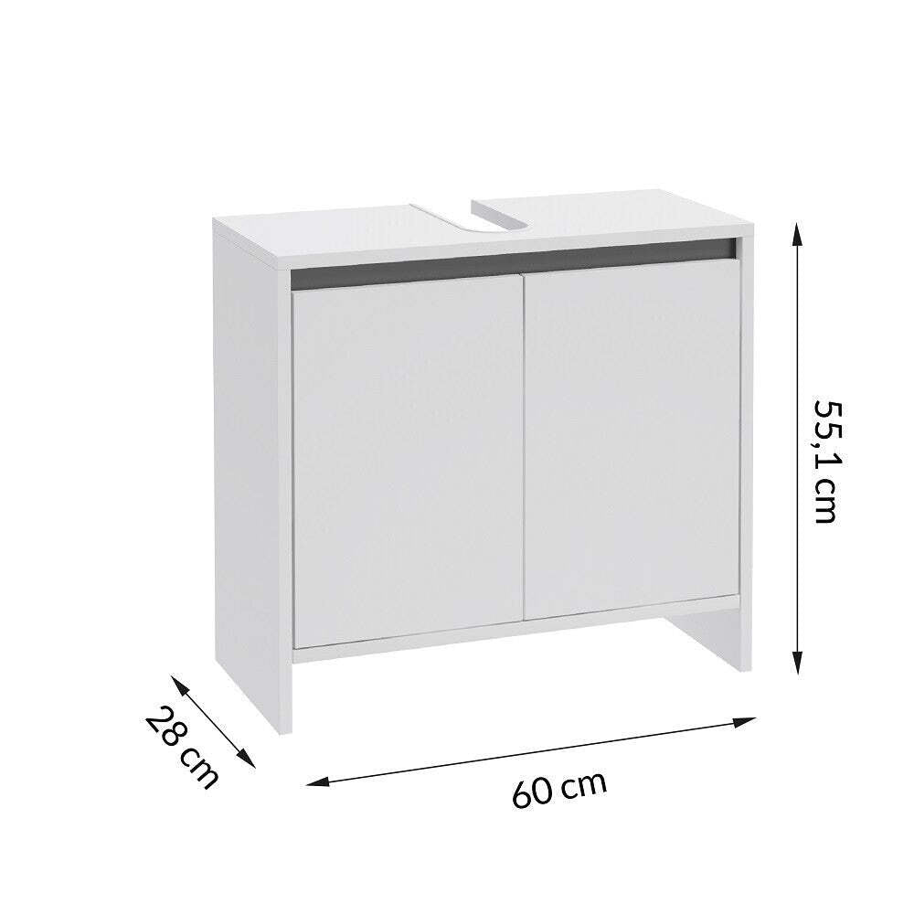Koupelnová sestava Nunu (bílá, černá) - II. jakost