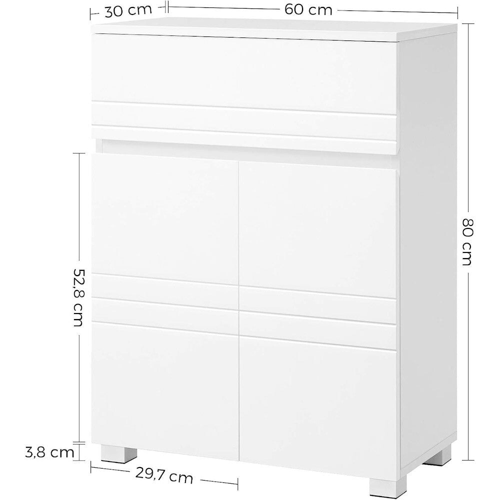 Koupelnová skříňka Charley (60x80x30 cm, bílá mat)