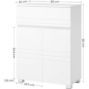 Koupelnová skříňka Charley (60x80x30 cm, bílá mat)