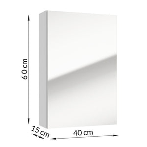 Koupelnová skříňka Soul se zrcadlem (40x60x15 cm, bílá)