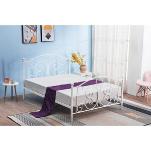 Kovová postel Beatrix 120x200, bílá, bez matrace a ÚP