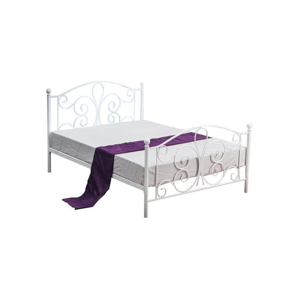 Levně Kovová postel Beatrix 120x200, bílá, bez matrace
