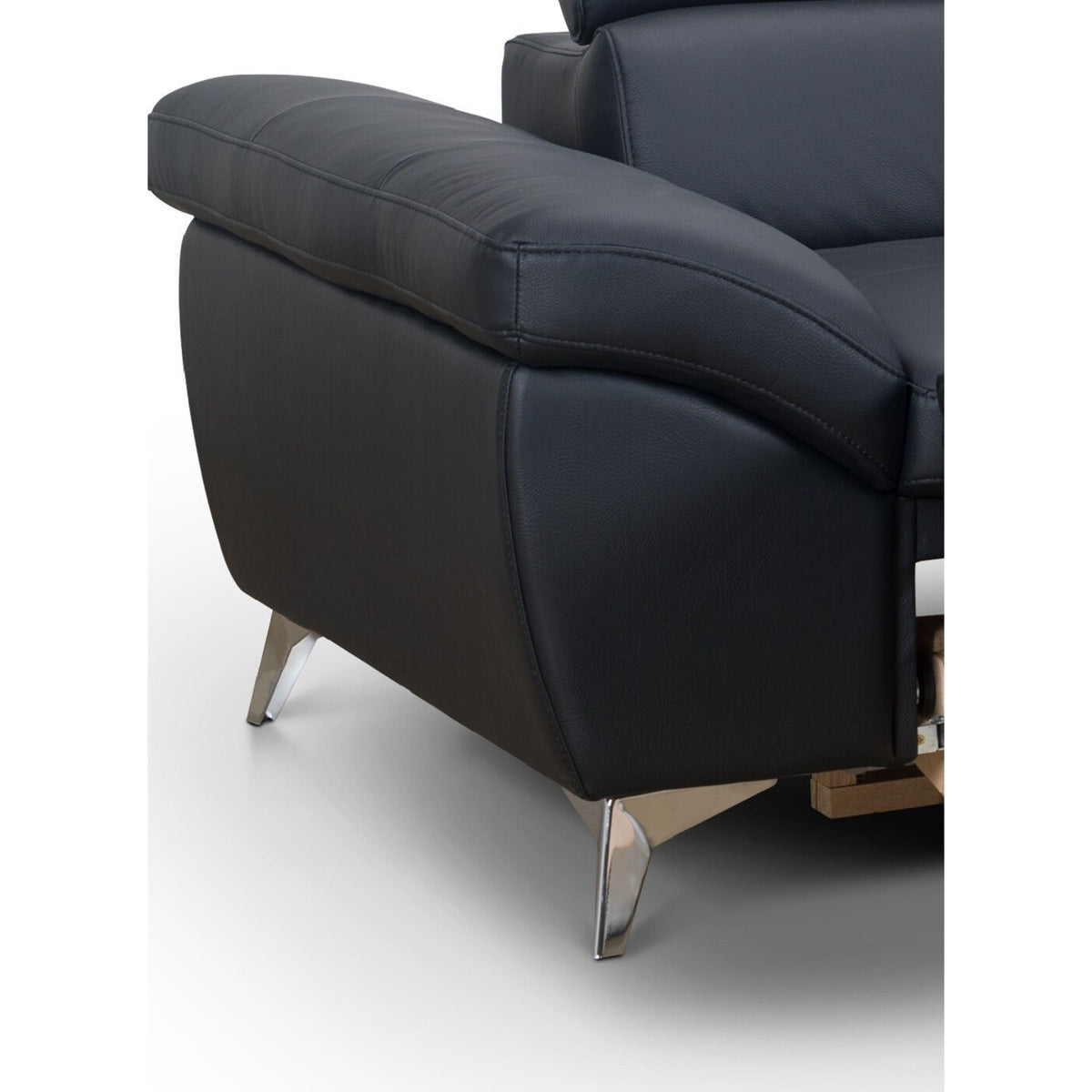 Kožená sedačka rozkládací Barx pravý roh ÚP černá