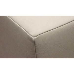 Kožená sedačka rozkládací Malpensa pravý roh bílá
