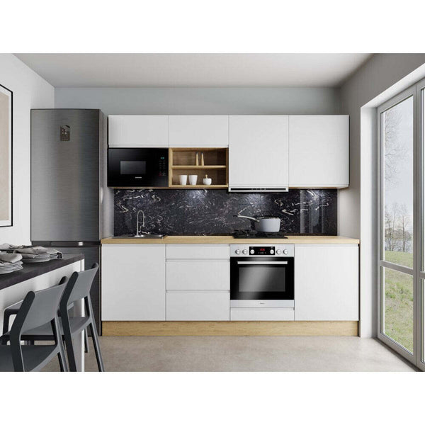 Kuchyně Aurelia 240 cm (bílá mat, lakovaná)