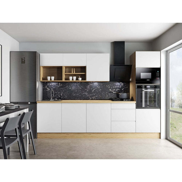 Kuchyně Aurelia 300 cm (bílá mat, lakovaná)