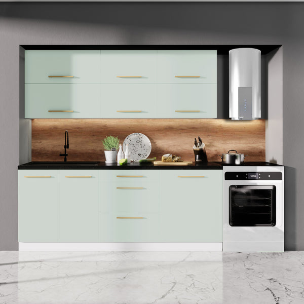 Kuchyně Karmen 200 cm (zelená pistácie)