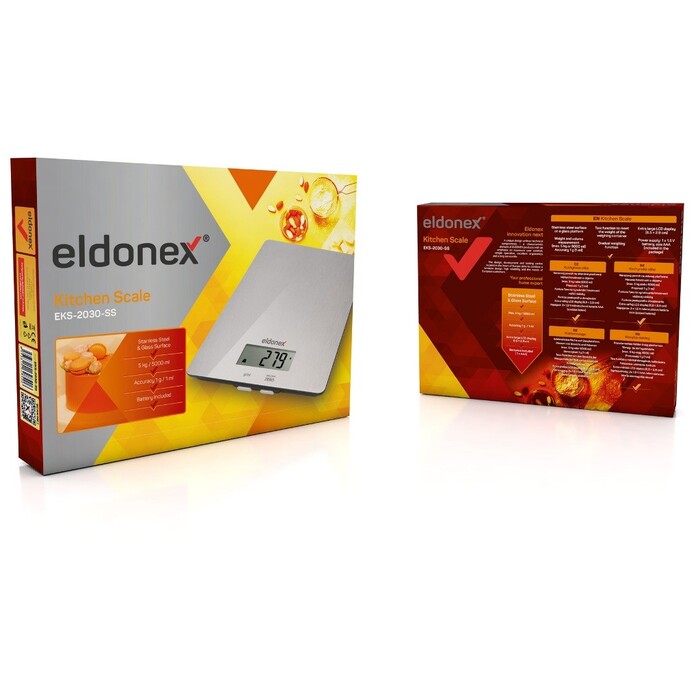 Kuchyňská váha Eldonex SteelGlass EKS-2030-SS, 5 kg