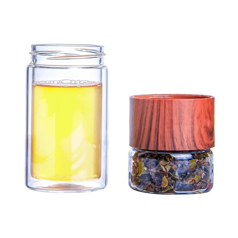 Láhev na čaj Toro, dvojité sklo, 205ml+85ml
