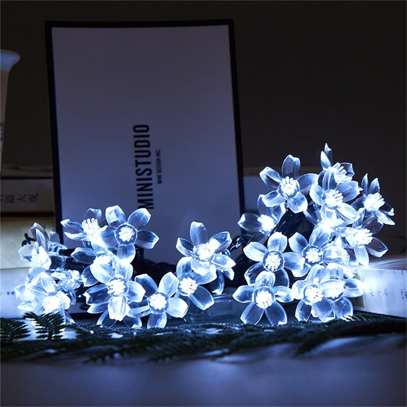 LED světelný řetěz X-Site YHD001, květiny, studená bílá, 5m