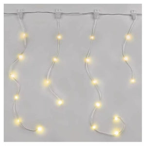 LED vánoční drop řetěz, rampouchy, venkov. i vnitřní, teplá bílá
