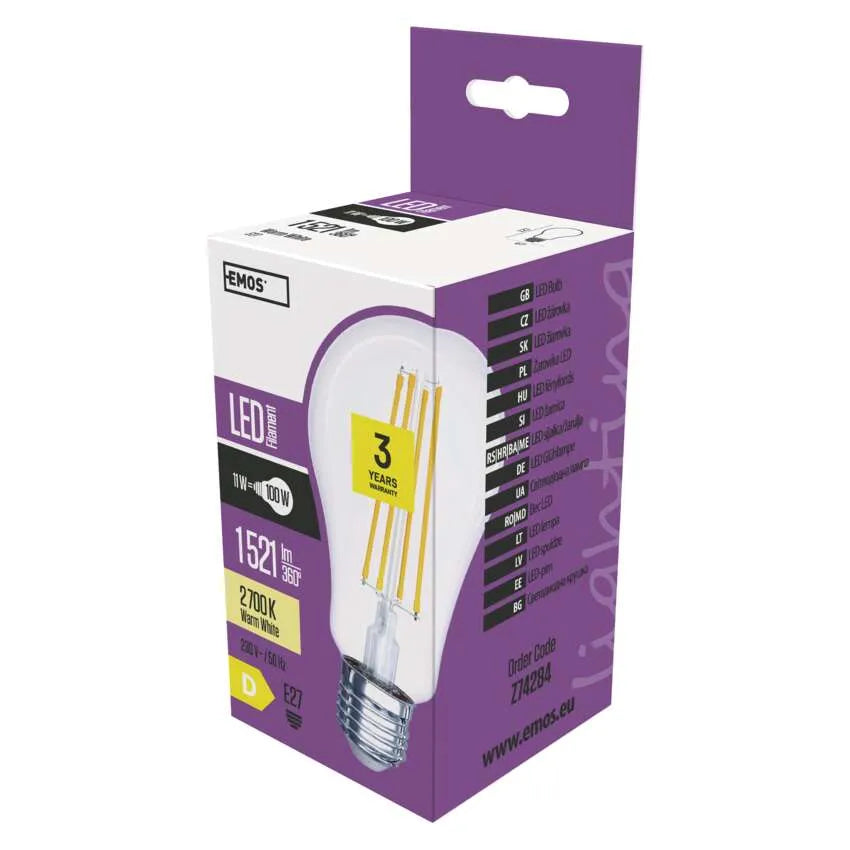 LED žárovka Emos Z74284, E27, 11W, teplá bílá