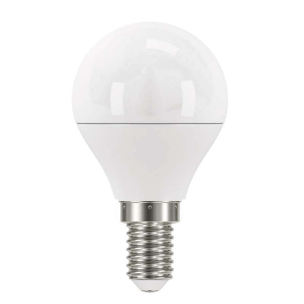 Levně LED žárovka Emos ZQ1220, E14, 6W, kulatá, čirá, teplá bílá