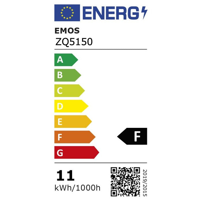 LED žárovka Emos ZQ5150, E27, 10,5W, kulatá, čirá, teplá bílá