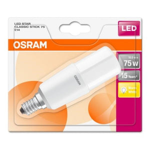 LED žárovka Osram LED STAR, E14, 10W, tyčová, čirá, studená bílá