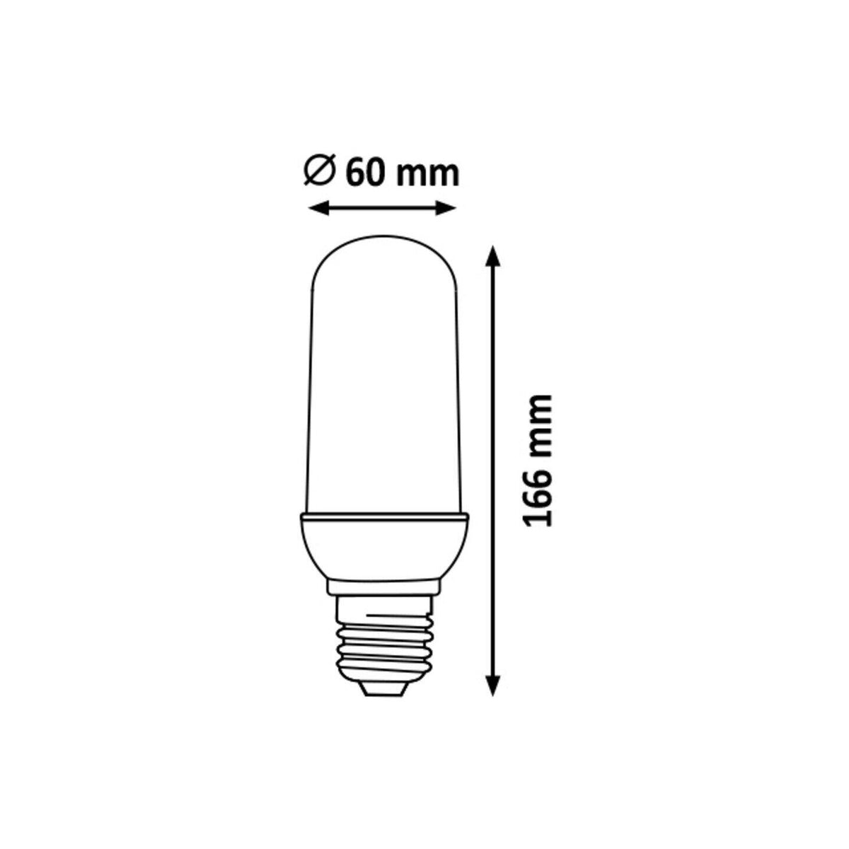 LED žárovka Rabalux 1442, 3W, E27, efekt plamene