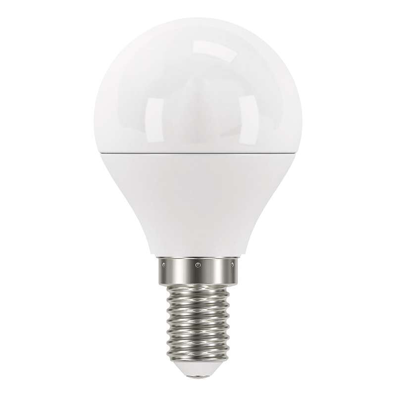 LED žárovka Emos ZQ1222, E14, 6W, kulatá, čirá, studená bílá