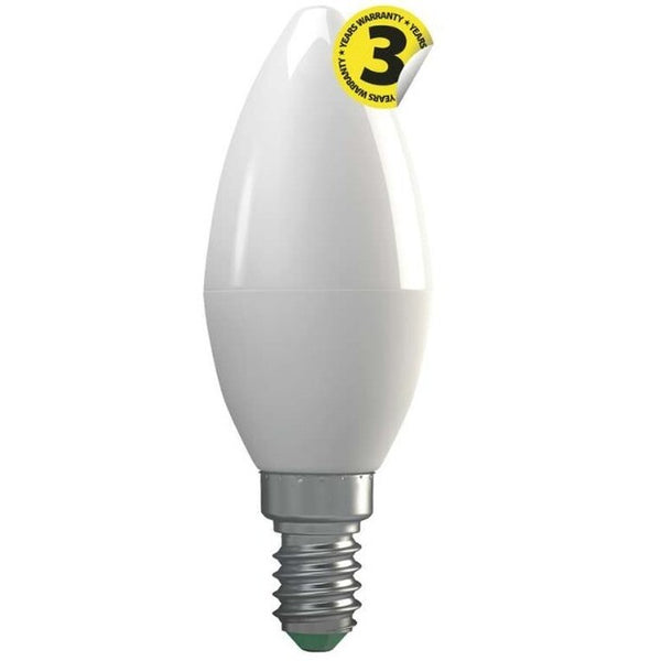Levně LED žárovka Emos ZQ3210, E14, 4W, svíčka, čirá, teplá bílá