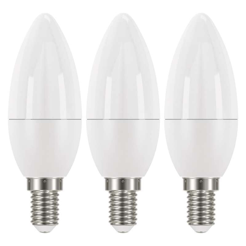 LED žárovka Emos ZQ32203, E14, 6W, svíčka, teplá bílá, 3ks