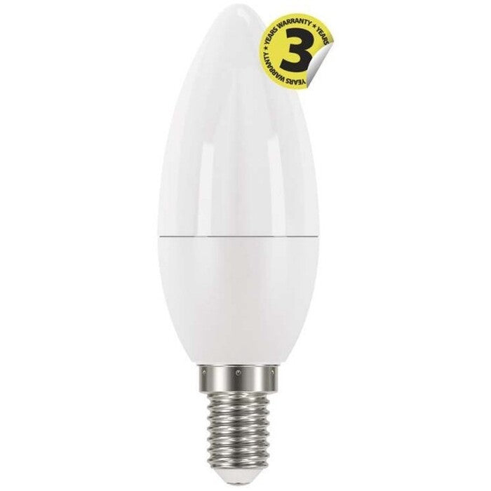 LED žárovka Emos ZQ3221, E14, 6W, svíčka, čirá, neutrální bílá