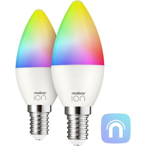 SMART žárovka Niceboy ION RGB, E14, barevná, 2ks