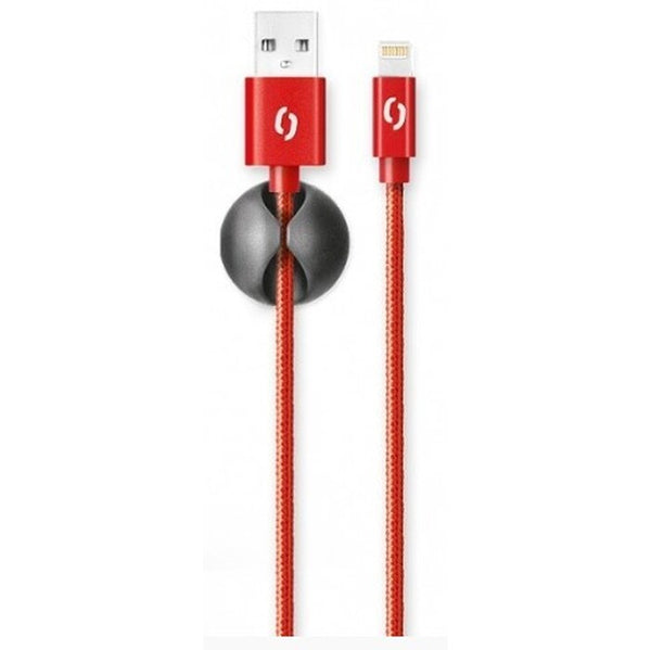 Levně Kabel Aligator Lightning na USB, 2A, 1m, červená
