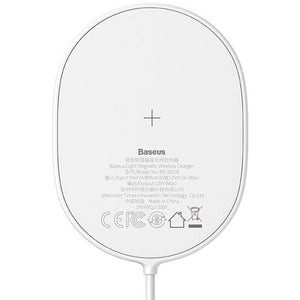 Magnetická nabíječka pro iPhone 12 series, L Baseus, 15W, bílá