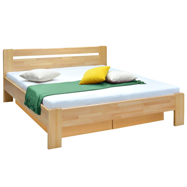Levně Maribo 2-dřevěná postel, 180x200, rošty, bez matrace, masiv