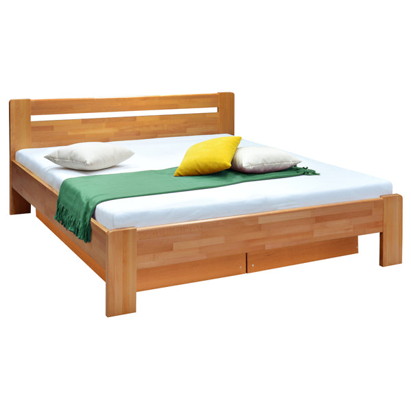Levně Masivní postel Maribo 2, 160x200, vč. roštu, bez matrace, ořech