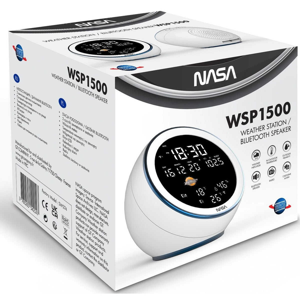 Meteostanice NASA MOON WSP1500, bílá